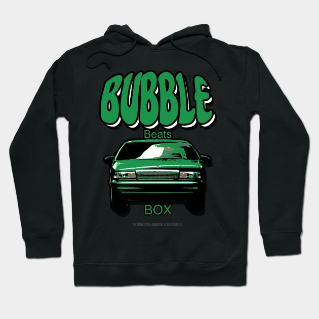 Caprice Bubble Beats Box Green Hoodie by Black Ice Design